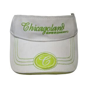 Chicago Land Speedway Slideback Sun Viosr Cap White One Size Adjustable ISC